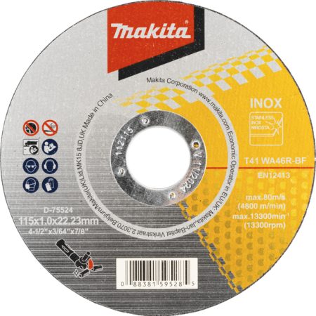 Makita D-75524 Tanka rezna ploča za INOX 115x1x22.23