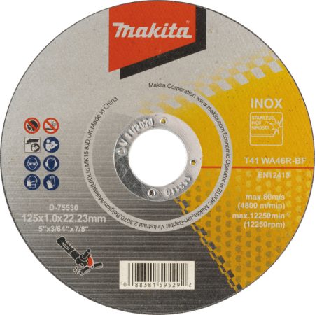 Makita D-75530 Tanka rezna ploča za INOX 125x1x22.23