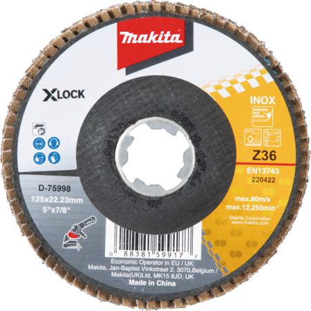 Makita D-75998 Lamelirana brusna ploča od stak. vlak. X-LOCK Z36