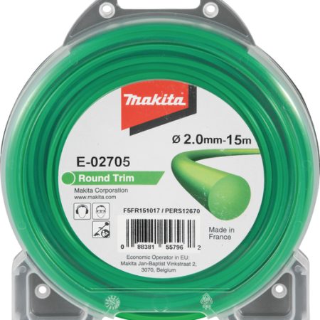 Makita E-02705 Najlonska nit, okrugla zelena 2,0mm/15m