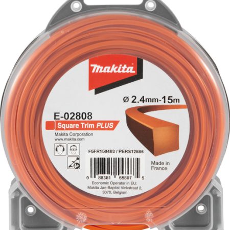 Makita E-02808 Najlonska nit, kvadratna narančasta 2,4mm/15m