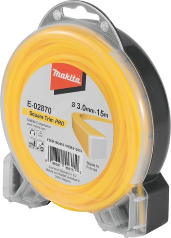 Makita E-02870 Najlonska nit, kvadratna žuta dvostruka 3,0mm/15m