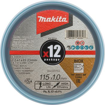 Makita E-03034-12 Tanka rezna ploča INOX 115x1.0x22.23mm pk/12kom