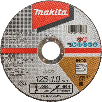 Makita E-03040 Tanka rezna ploča INOX 125x1.0x22.23mm