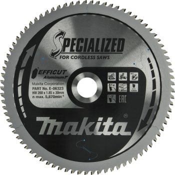 Makita E-06323 TCT list pile Efficut, 260x30x81Z, za alu