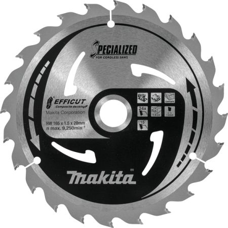 Makita E-12158 List pile Efficut 165x20x40Z za drvene kompozite