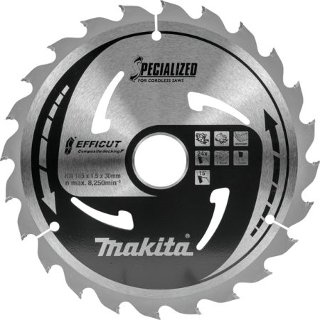 Makita E-12170 List pile Efficut 185x30x40Z za drvene kompozite