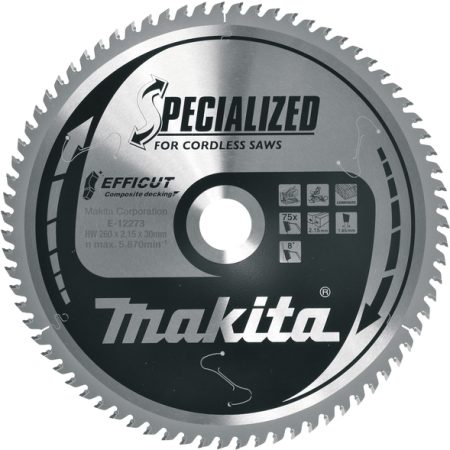 Makita E-12273 TCT list pile Efficut, 260x30x75Z, za drvene komp.