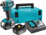 Makita DTD173RTJ akumulatorski udarni odvijač 18v, 180nm, 1/4