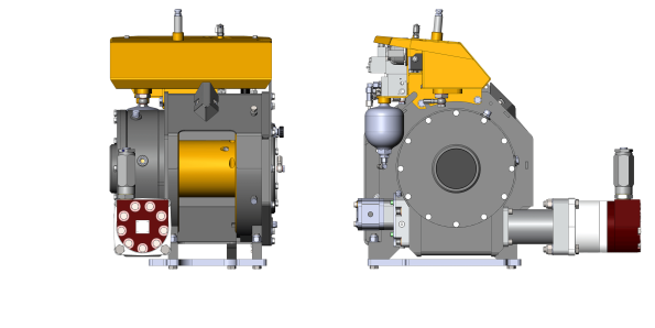 Hydraulic motor drive, position A