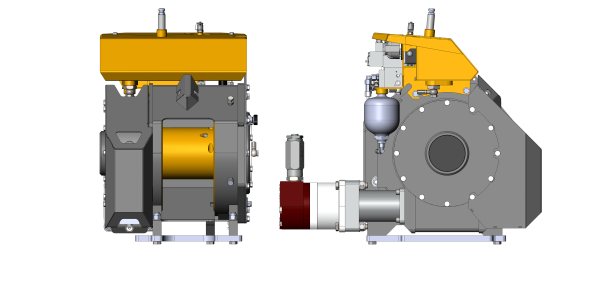 Hydraulic motor drive, position B
